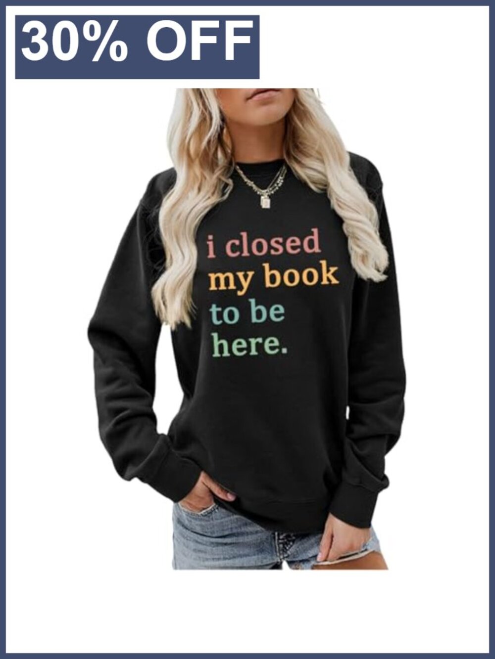 Book Lover Sweatshirt Women Long Sleeve Crewneck Loose Fit Cotton